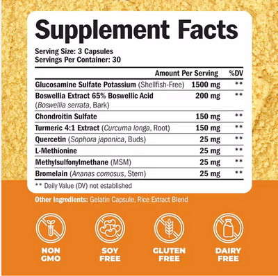 Clinical Dosage Glucosamine and chondroitin for Joint Health